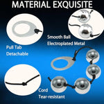 Anal Beads Metal Balls Set 4 Weighted Sm Anal Balls With Pull Ring Buttplug Cord Metal Huge Butt Plug Kegel Balls Sex Large Bead For Anal Pleasure Bdsm Tools Erotic Sex Toys For Men Women Couples