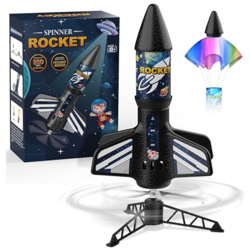 Motorized Air Rocket Toy for Kids, Self Launching Rocket Launcher