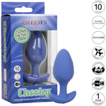 Cheeky Glow-In-The-Dark Large Vibrating Butt Plug, 10 Speeds Anal Vibrator Made With Body Safe Silicone And 100% Waterproof With Flang Base - Se-0443-40-3