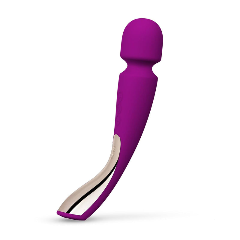 Smart Wand 2 Medium Personal Wand Massager Tension Releasing Muscle And Body Massager, Waterproof & Wireless Rechargeable Wand Vibrator, Personal Vibrator Wand For Her, Deep Rose