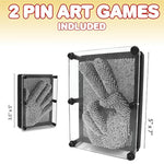 3D Pin Art Toy (Pack Of 2) – Large 5X7 & Small 3.5X5 Sensory Boards – Fidget & Autism Toys For Kids – Creative Stress Relief Gift For Autistic Children Ages 3, 4, 5, 6, 7, 8, 9, 10