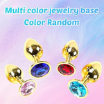 Luxury Metal Anal Plug With 3 Different Sizes Anal Trainer Jewel Butt Plug S&M Adult Anal Plugs Woman Men