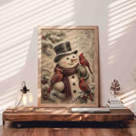 1000 Piece Christmas Snowman Jigsaw Puzzle for Adults, Holiday Family Activity