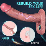 Ultra Realistic Penis Sleeve Sex Toys - Male Sex Toys Soft Silicone 3'' Penis Extender, Handmade Lifelike Cock Sleeve Penis Extension Penis Ring Enlarger Male Masturbator Mens Adult Couples Sex Toys