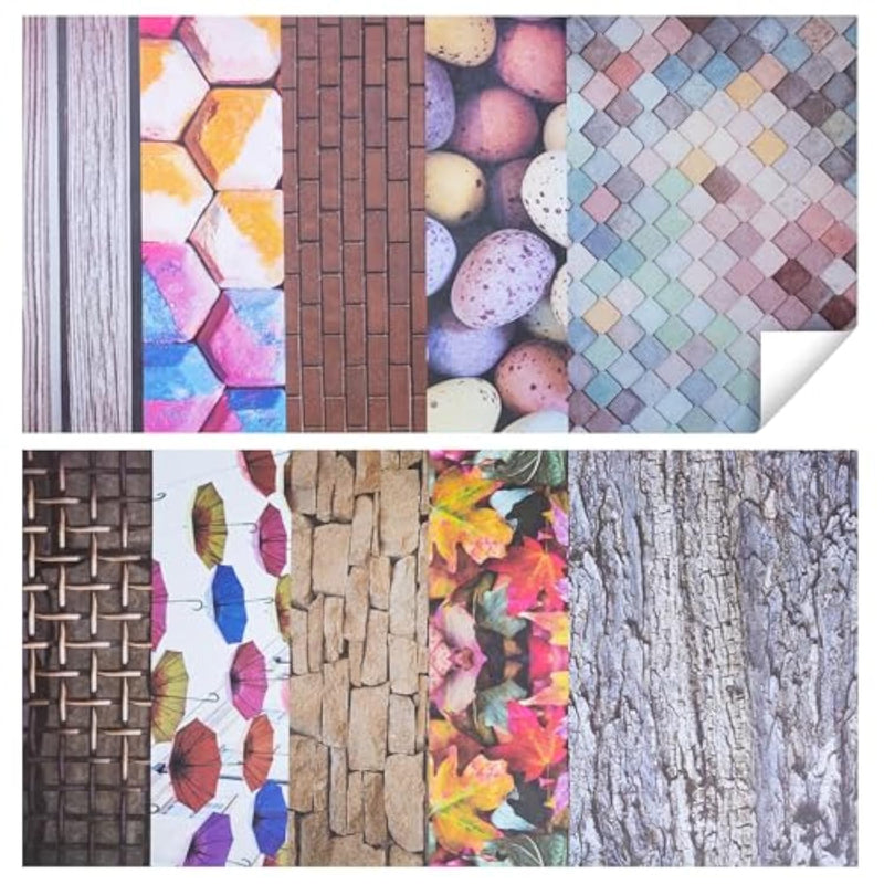Everyday Patterns Craft Paper Set - 40 Sheets, 10 Designs, 100 GSM Weight
