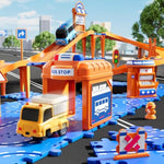 Puzzle Race Car Track Set For Kids 3-5, Floor Puzzle Track Car Set, Toddler Toys For 3 4 5 6 Years Old Boys, Toys Gift For Kids Boys Girls Age 3 4 5 6 7 8 Years Old