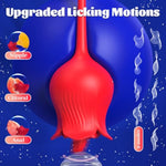 Rose Sex Toy, Tongue Licking & Vibrating Dildos, Dual Motor Clitoral & G-Spot Stimulator With 9 Licking/Vibration Modes, Sexual Pleasure Tools For Women, Female Adult Sex Toys