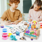 Air Dry Clay Modeling Kit for Kids with 26 Tutorials and Mini Display Stand