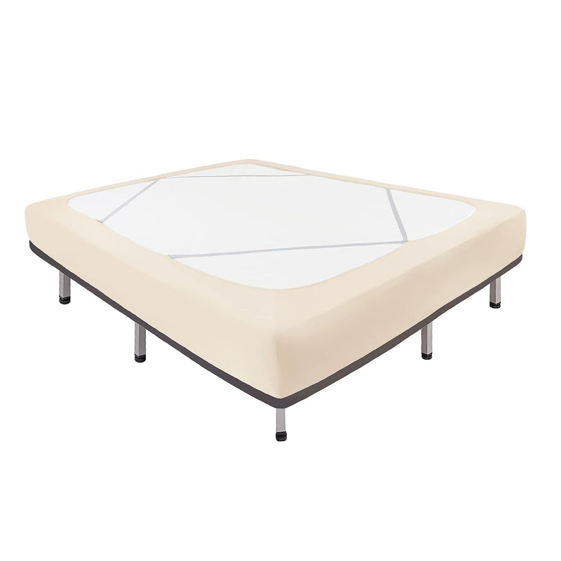 Decorative Box Spring Cover Queen Size, Light Camel Luxurious Jersey Knitting