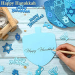 224 Pcs Hanukkah Foam Stickers, Dreidel, Menorah & Candle Glitter Craft Set