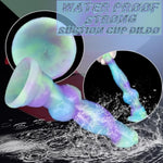 7 Inch Realistic Knotted Dog Dildo Beginner Suction Cup Soft Silicone Small Wolf Animal Fantasy Dildos Fake Penis Purple Green Blue Rainbow Canine Dildo Big Butt Plug Anal Gay Adult Toys Women (A-164)