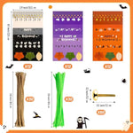 48 Pcs Halloween Paper Pumpkin Craft Kit for Kids, DIY Fall Decorations
