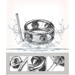 Stainless Steel Cock Ring with 6 Metal Spikes for Enhanced Erection Delay and Sensation