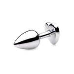 Authentic Rose Quartz Gemstone Heart Anal Plug - Small