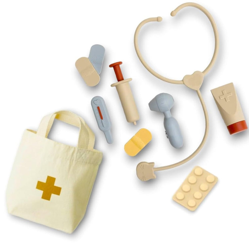 Pretend play doctor kit for toddlers 100% Safe Silicone -Doctor Kit for Kids -