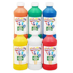 Primary Color Tempera Paint Set for Kids - 8 oz Bottles, 6 Pack, Non-Toxic, Made in USA