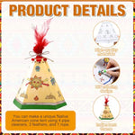 24 Set Color Your Own Teepee Craft Kit for Kids with Bars, Rope & Feathers