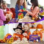 7 Pack Wooden Pumpkin House Craft Kit for Kids DIY Halloween Decoration