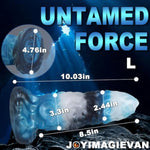 7.71In Fantasy Monster Dildo - Extra Thick Colorful Silicone Dragon Cock With Strong Suction Cup,Hands-Free Play,Prostate Massager Sex Toy(S)