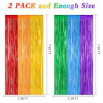 2 Pack Rainbow Backdrop Curtains