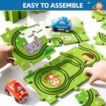 Toddler Toys Gifts For 2 3 4 5 Year Old Boys, 56 Jigsaw Puzzle Race Track Car Set For Kids Toddlers 1-3 2-4 3-5 4-6, Puzzle Tracks Car Toys Gifts For 2 3 4 5 Year Old Boys Kids