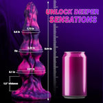 9.6" Huge Fantasy Horse Monster Dildo, 3 Big Knots Large Silicone Thick Dragon Anal Dildo With Suction Cup, Prostate Massage Giant Dog Knotted Adult Sex Toys For Men Women Gay