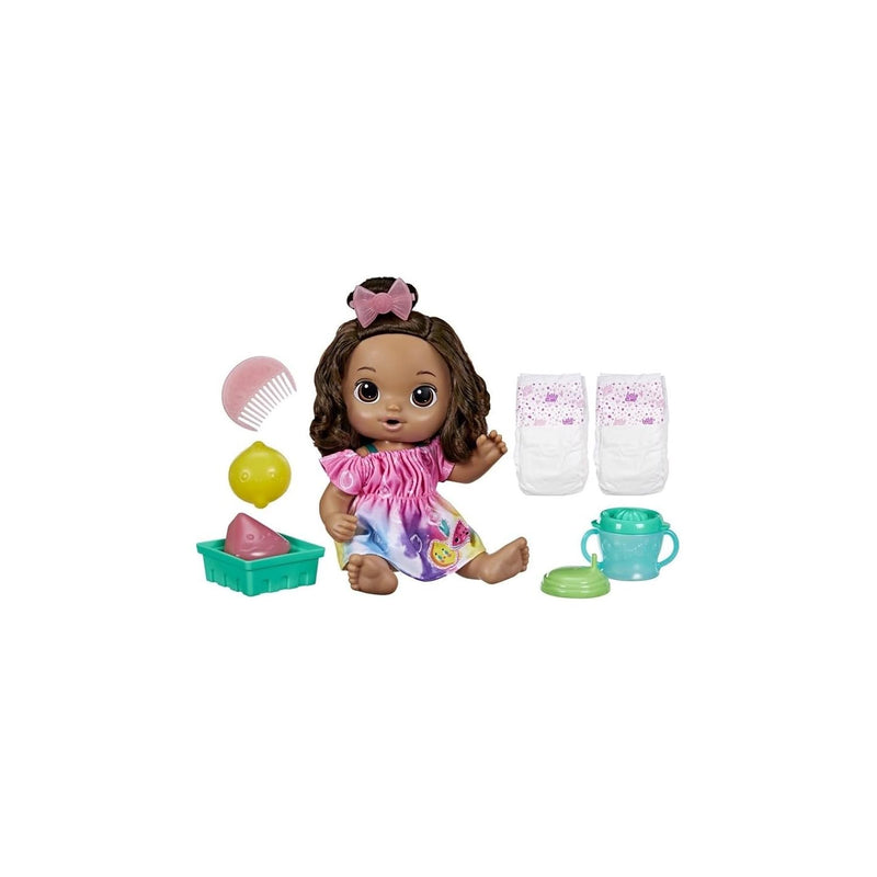 Baby Alive Fruity Sips Doll, Lemon, Toys for 3 Year Old Girls, 12-inch Baby