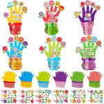 24 Sets Mother's Day Handprint Flower Craft Kits for Kids, DIY Mom Gifts