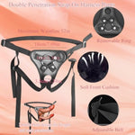 Strap On Dildo Harness Sex Toys With 2 Removeable 8.5 Inch Big Realistic Dildo,Soft Liquid Silicone Adjustable Strapless Strapon Wearable Pants G-Spot Anal Sex Toy For Women & Lesbian