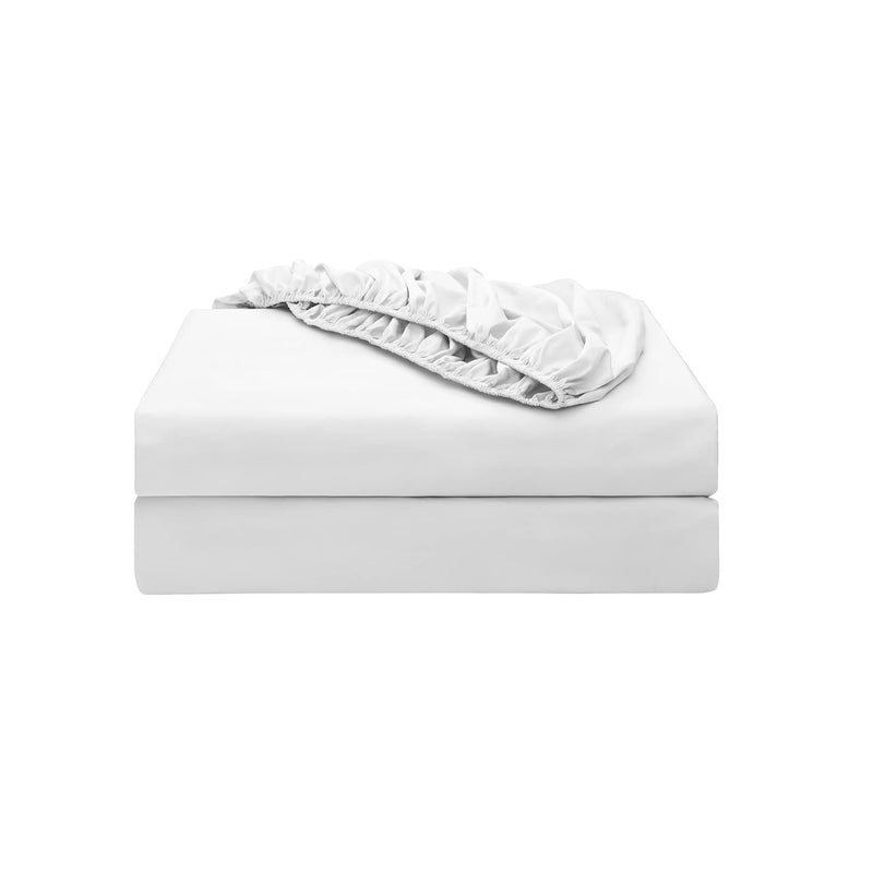 2-Pack Pure Cotton Twin Xl Fitted Sheet For Adjustable Bed Split King, 600 Tc