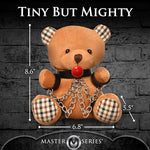 Gagged Bondage Bear for Men, Women & Couples. Soft, BDSM Themed Teddy Bear Stuffed Animal Medium. Cute and Sexy Gift. 1 Piece, Beige and Black.