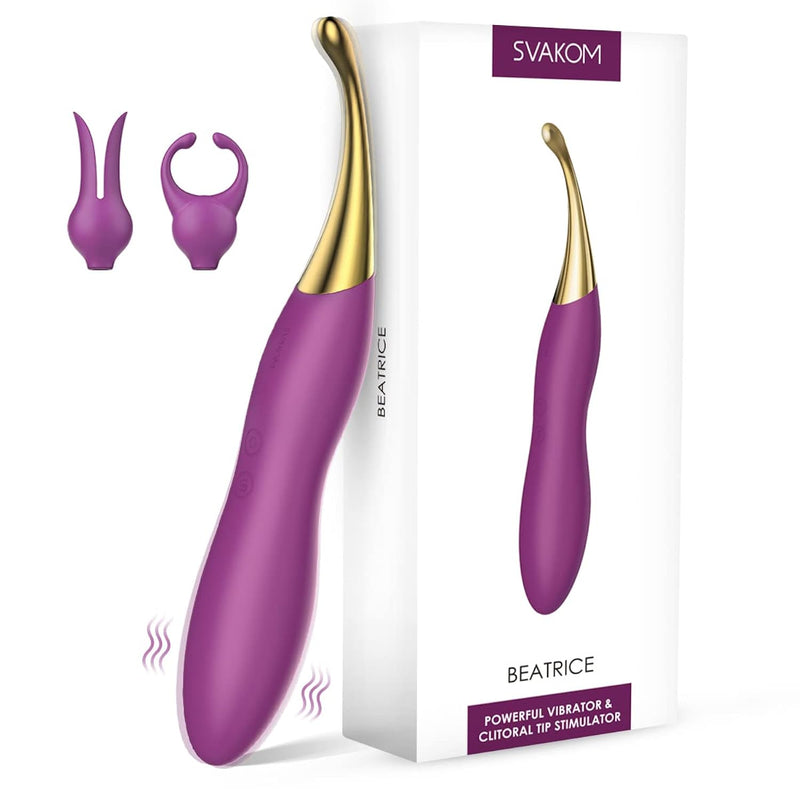 Clitoral Vibrator Sex Toys For Women - Female Squirting Vibrators Clit G-Spot Dildo Nipple Stimulator- High Frequency Personal Massager Wand Adult Sensory Toy 2 Silicone Heads