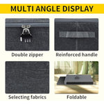 Locking Storage Box For Sex Toys | Portable Ditty Travel Box | Discreet Adult Toy Organizer Case With Combination Lock & Drawstring Bags (Dark Grey, 15" X 10" X 5.9" (38X26X15 Cm))