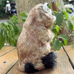 Realistic Raccoon Plush Toy, Lifelike Stuffed Trash Panda Fluffy Masked Bandit Handcrafted Figurine Furry Woodland Animal Coon Home Decoration, Collectible Gift, Photo Prop