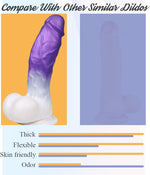 8-Inch Realistic Silicone Dildo - Thick G-Spot &amp; Anal Stimulator