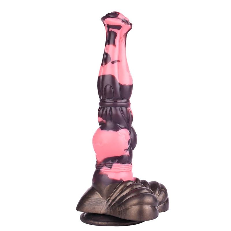 Horse Dildo,Double Knot Dildo Silicone Huge Simulation Animal Dildo With Thick Knot And Strong Hands-Free Suction Cups Pink Black Women Adult Sex Toys Big Anal Plugs For Male Female Couple Relaxation