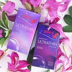 Ultra Thin As Thin As It Can Be Condoms, Water Based Lube Medium Size Pack Of 2