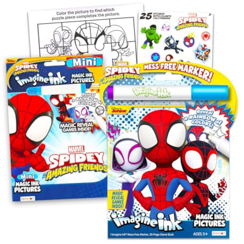 Mess-Free Coloring Book Set for Kids, 2 Pack Superhero Activity Books & Party Favors