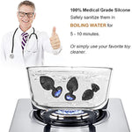 3Pcs Anal Plug Set Heart Shaped Anal Trainer Kit For Women Men Couples (Black)