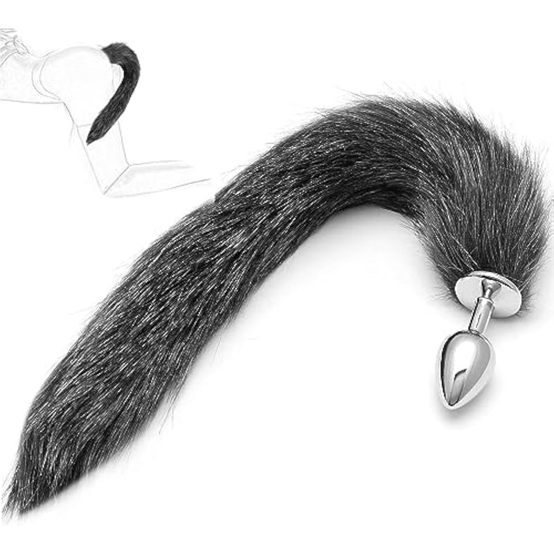 Fox Anal Plug Set Faux Anal Plug Stainless Steel With Fox Tail Fetish Fox Tail Butt Plug Erotic Buttplug Sexy Cosplay Anal Dildo Sex Toy Smooth Anus Toy Buttplug Anal Toy