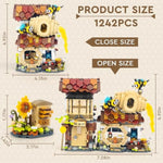 Honey Workshop Mini Building Set, Moc Creative Diy Simulation Architecture Toy, Collectible For Adults, Kids 8-12, Not Compatible With Classic Bricks (1242 Pieces)