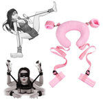Adults Bed Restraints Sex Toys,Bondage Gear & Accessories Bdsm Toys Fuzzy Handcuffs Ankle Cuffs Pillow,Removable Tool Bondaged Kit For Couples (Pink)