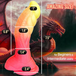 7.5" Fantasy Monster Dildo With Balls U & G-Spot Dragon Dildo With Suction Cup, Long Anal Plug Adult Sex Toys & Games For Women Men Couples