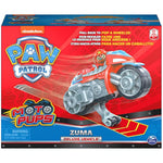 Paw Patrol, Moto Pups Zuma’s Deluxe Pull Back Motorcycle Vehicle with Wheelie Feature and Toy Figure