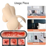 1LB Realistic Portable Cute mini Torso Sex Doll, Small Sex Love Doll,Real Solid Dolls for Sex,Lifelike TPE Male Masturbator with Pocket Pussy Vaginal,Adult Sex Toy for Men with Breasts Boobs Butt Ass