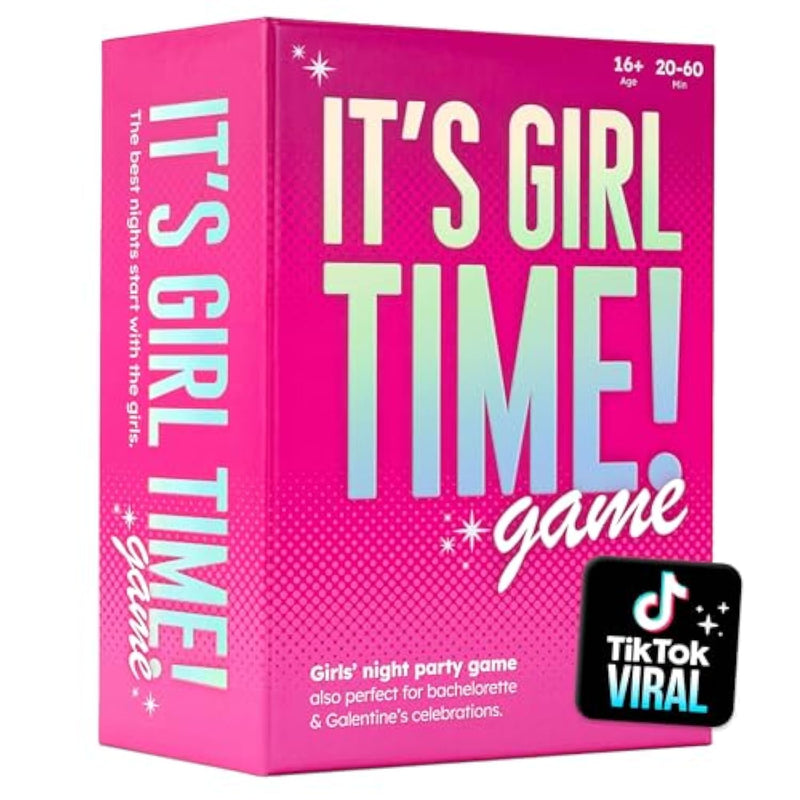 It’S Girl Time - Girls Night Card Game For Bachelorette, Galentines Or Ladies Night - 240 Sweet & Sassy Questions With Challenges - Fun Party Game For Adults & Teens