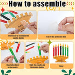 36 Pcs Kwanzaa Kinara Craft Kit, DIY Candle Sign Art for Kids & Holiday Activities