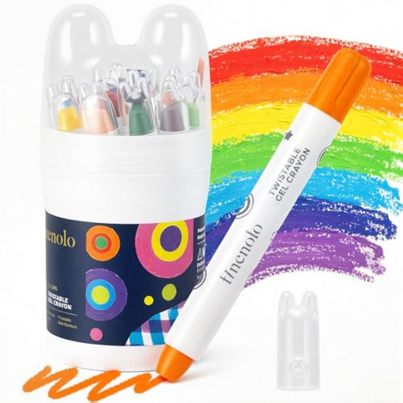 12 Colors Twist Crayons Set for Toddlers and Kids, Washable and Non-Toxic