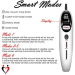 Red Magna Electric Penis Pump - 9" X 1.75" Diameter - Lcd Smart Handheld Usb Rechargeable Untapered Acrylic Round Flange Quick-Disconnect Cylinder