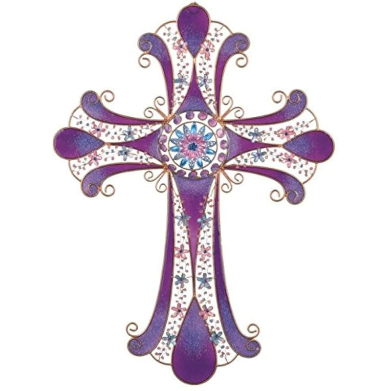 Stealstreet Wall Decorations Copper And Gem Cross Collectible Decor